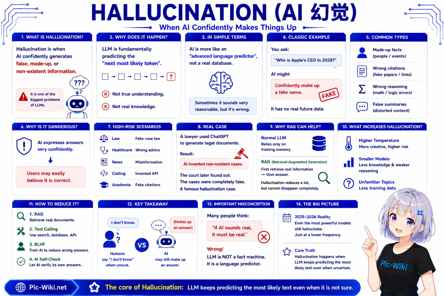 AI hallucination — causes and mitigations